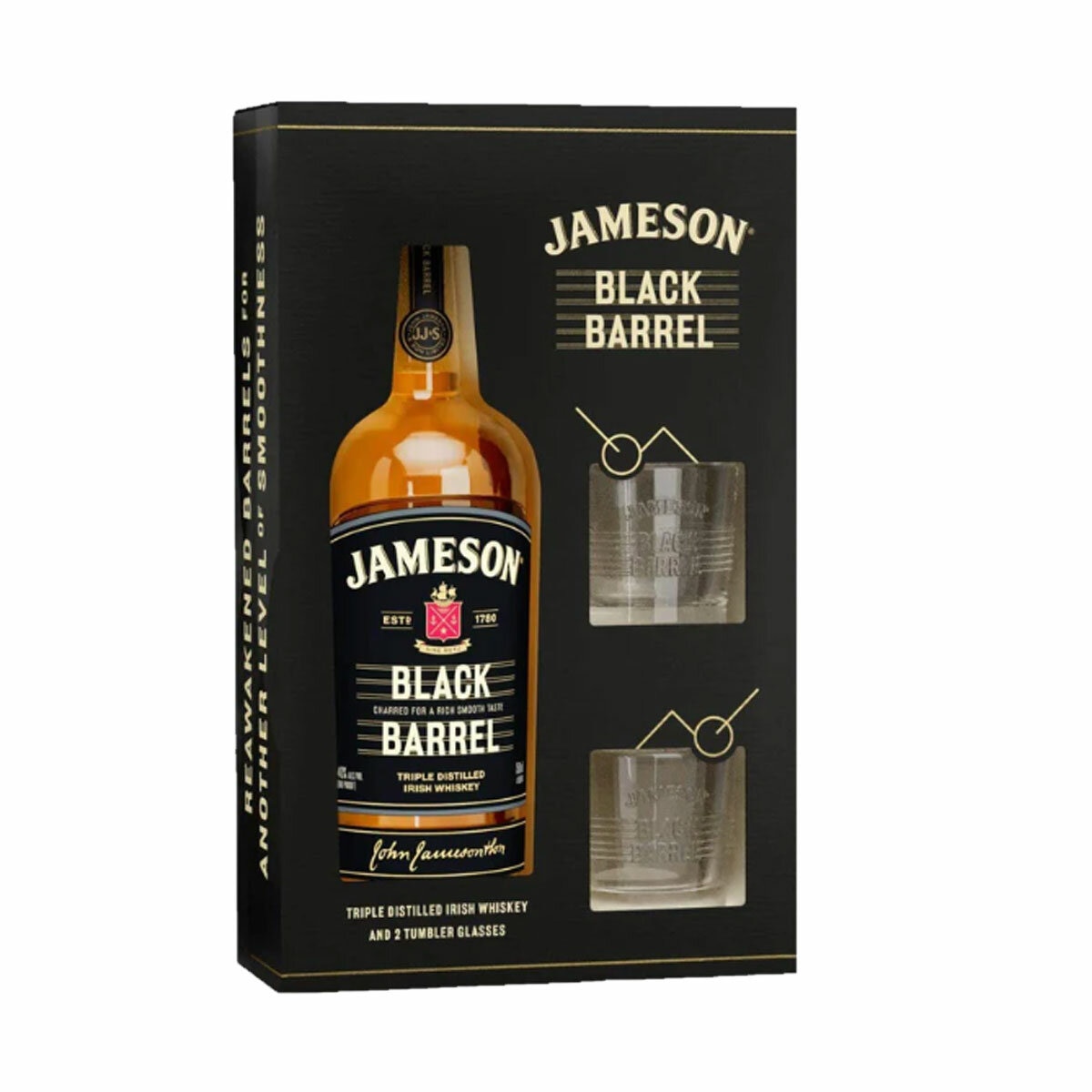 Jameson Black Barrel Giftpack, 70cl