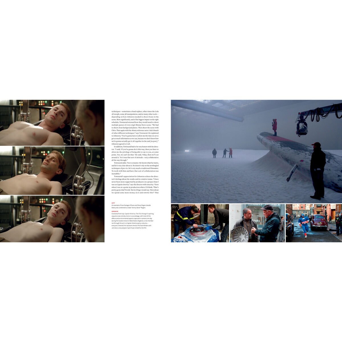 Image and description of filming captain america