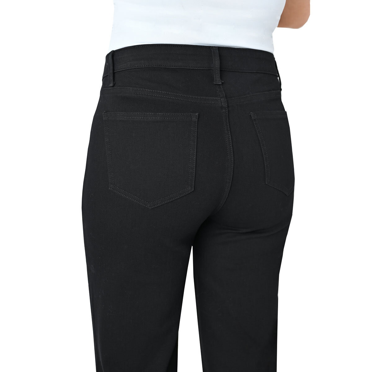 Briggs Ladies Twill Wide Leg Pant in Black