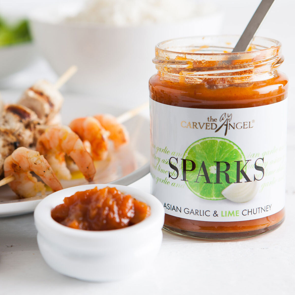 Lifestyle Image of Sparks Asian Garlic and Lime Chutney