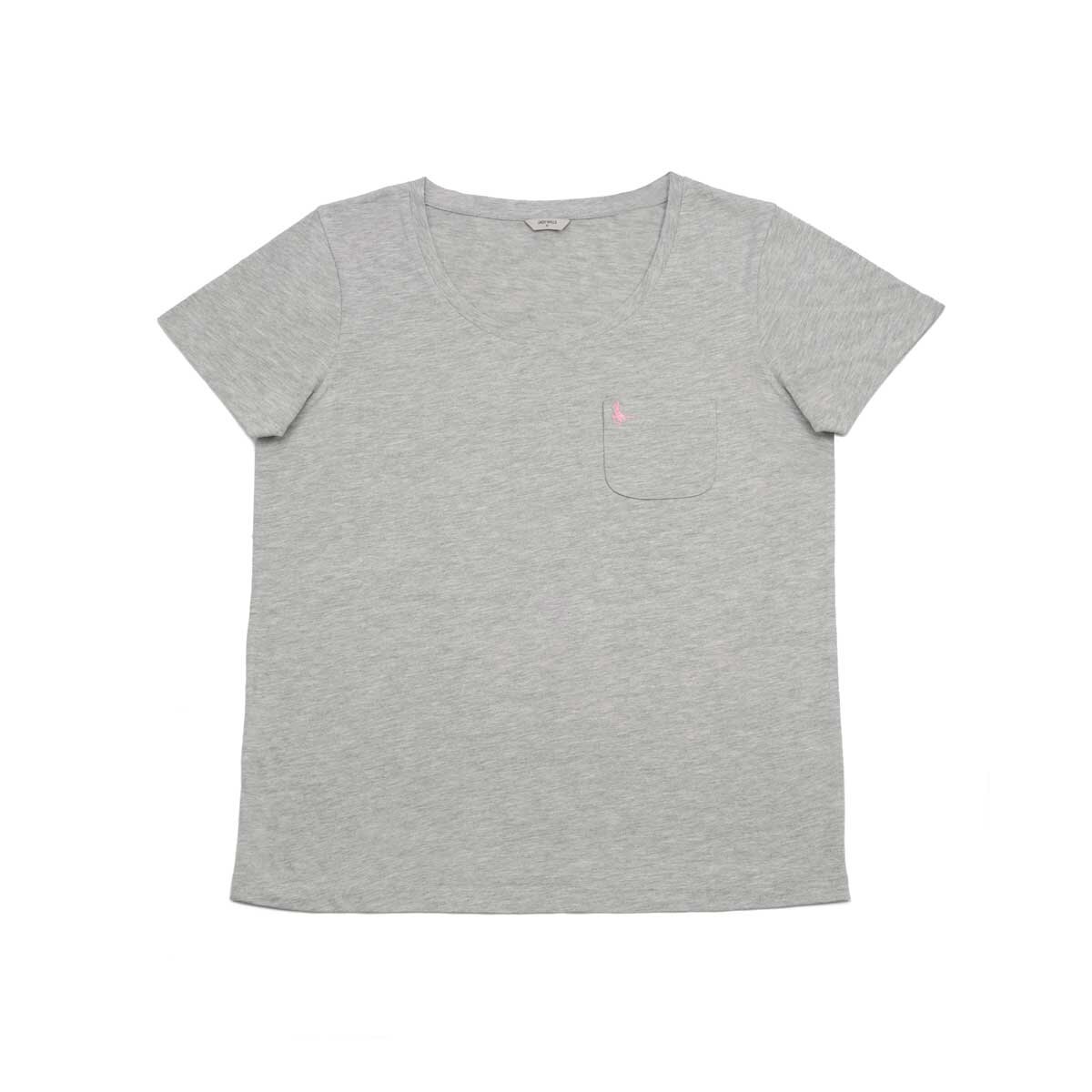Jack Wills Ladies Fullford T-Shirt with Pocket in Grey - Extra Large
