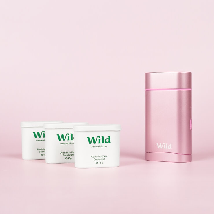 Wild Pink Case and Jasmine & Mandarin Blossom Deodorant Refills Starter Combo Pack Wild Pink Case and Jasmine & Mandarin Blossom Deodorant Refills Starter Combo Pack