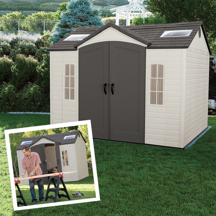 lifetime products storage shed 8' x 10' costco weekender