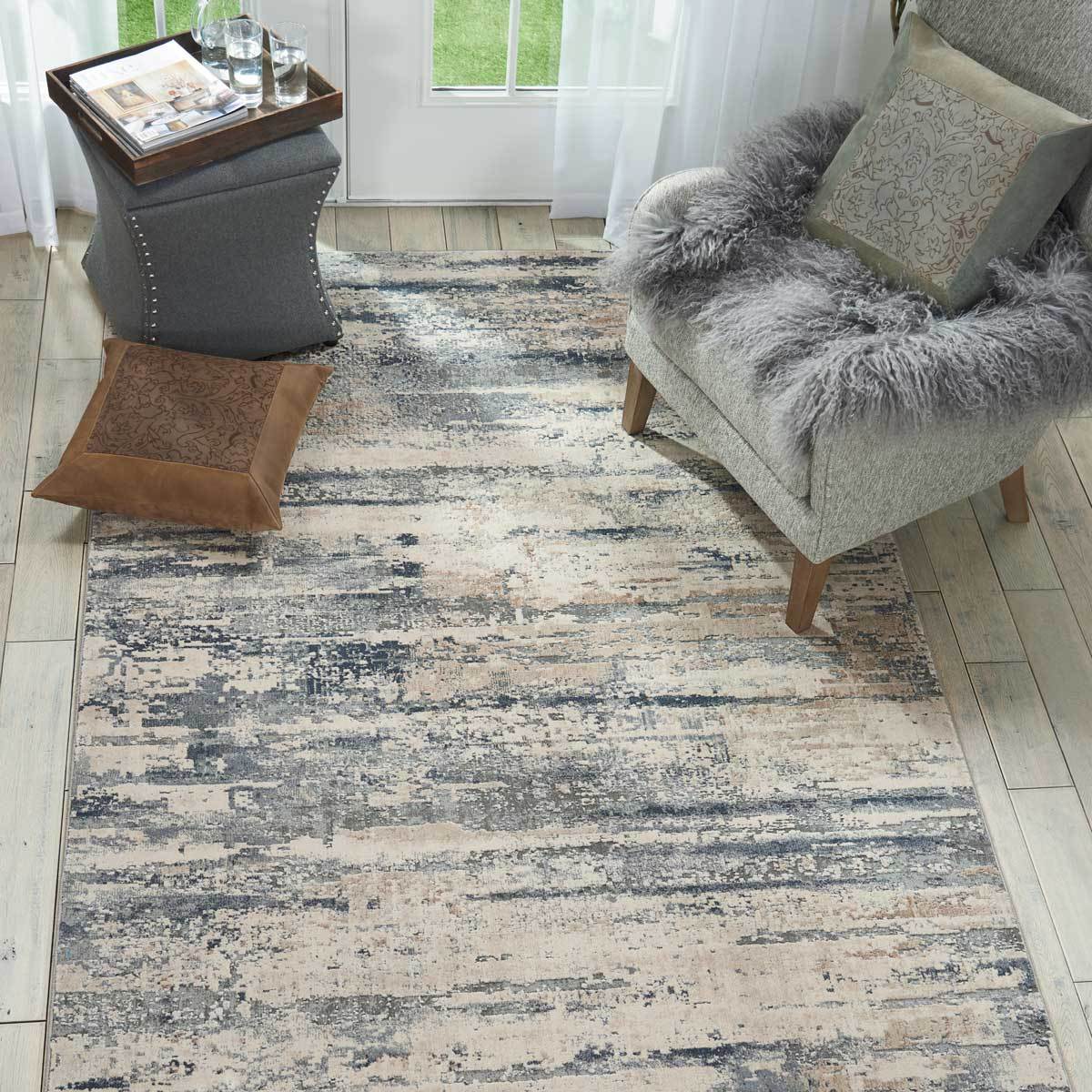 Rustic Textures Rustic Beige & Grey Rug, 160 x 221 cm | Costco UK