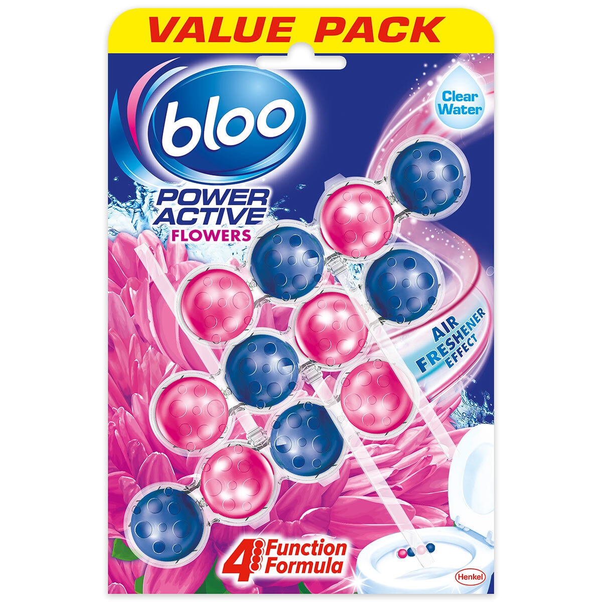 Bloo Power Active Toilet Rim Block, 2 x 3pack