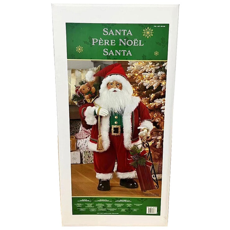 36 Inch (91.5cm) Fabric Traditional Standing Santa 36 Inch (91.5cm) Fabric Traditional Standing Santa