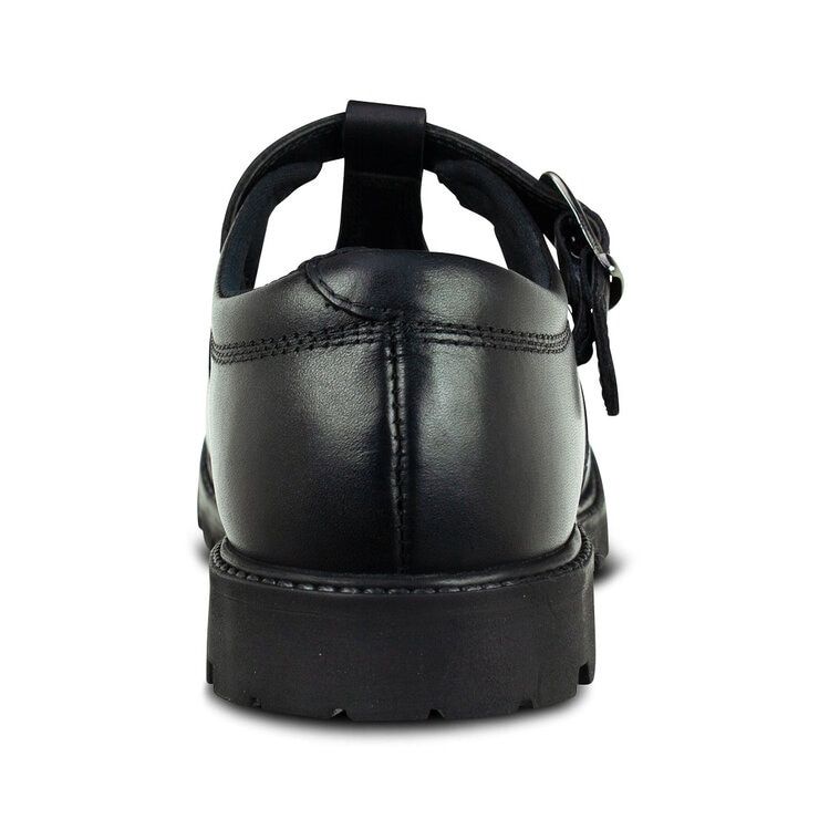 TeⓇm Emily Leather Buckle T-Bar Girl's School Shoes
