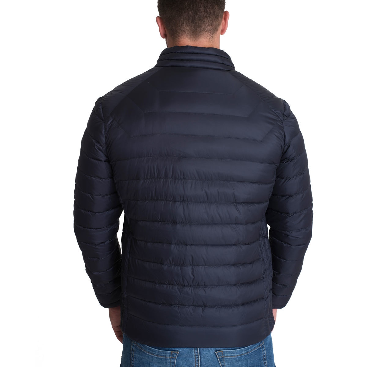 Harvey & Jones Jack Men's Ultra Lightweight Down Jacket in Navy