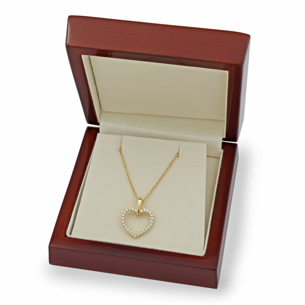 0.20ctw Brilliant Cut Diamond Heart Pendant, 18ct Yellow Gold