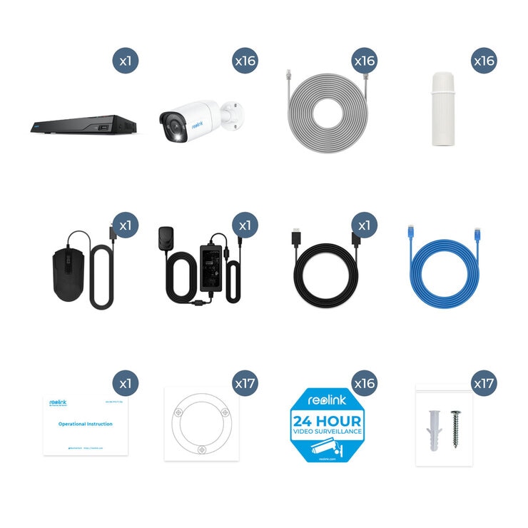 Reolink 12MP (4K+) UHD NVR PoE AI 16 x channel / 16 x Bullet camera kit. 4TB at costco.co.uk Reolink 12MP (4K+) UHD NVR PoE AI 16 x channel / 16 x Bullet camera kit. 4TB at costco.co.uk