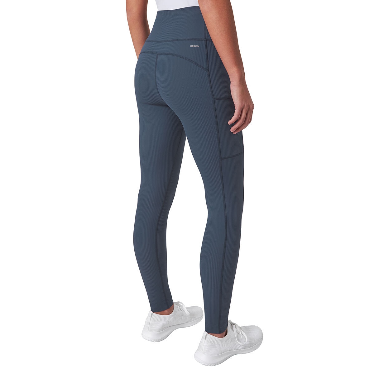 Mondetta Ladies Ribbed Cargo Tight in Navy