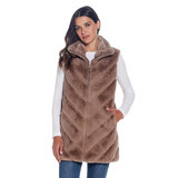 Weatherproof Ladies Faux Fur 3/4 Vest