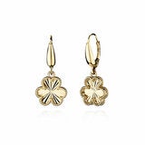 14ct Yellow Gold Three Heart Diamond Cut Earrings 14ct Yellow Gold Three Heart Diamond Cut Earrings