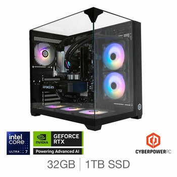 CyberPower, Intel Core Ultra 7, 32GB RAM, 1TB SSD, NVIDIA GeForce RTX 5070 Ti, Gaming Desktop PC CyberPower, Intel Core Ultra 7, 32GB RAM, 1TB SSD, NVIDIA GeForce RTX 5070 Ti, Gaming Desktop PC