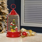 Disney Spinning Lantern with mickey and minnie climbing a christmas tree