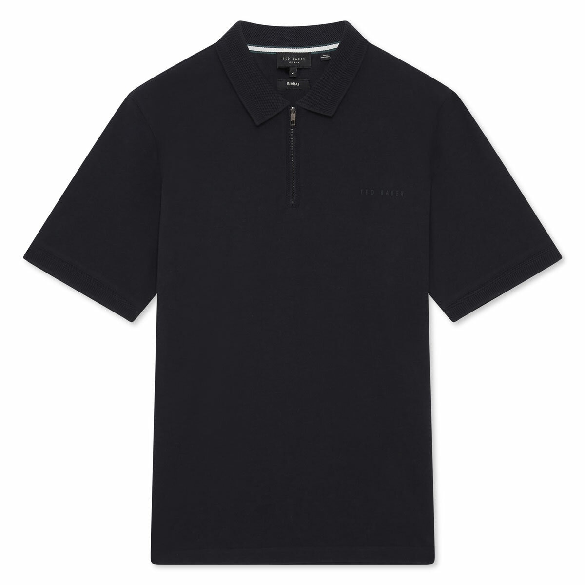 Ted Baker Men's Cyrile Zip Polo Shirt in Navy