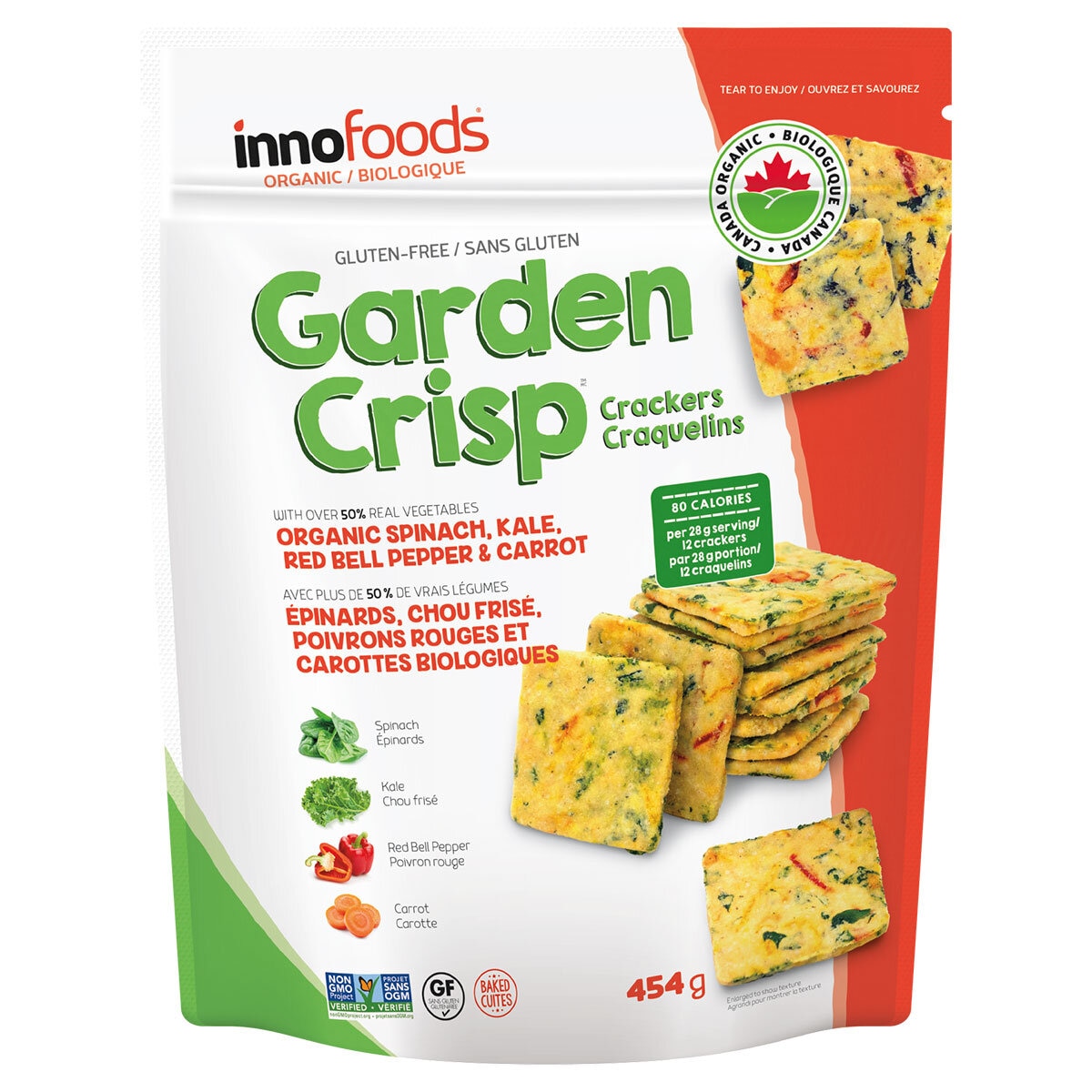 Inno Foods Organic Garden Crisp Crackers, 454g