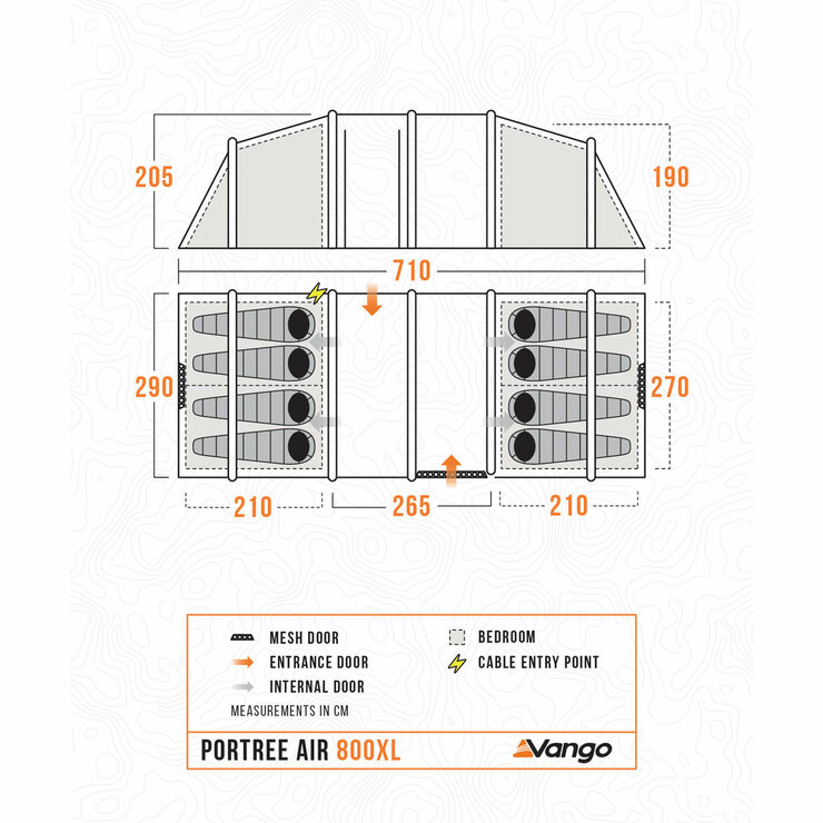 Image showing the floorplan of the tent