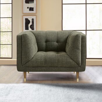 Isla Green Fabric Armchair