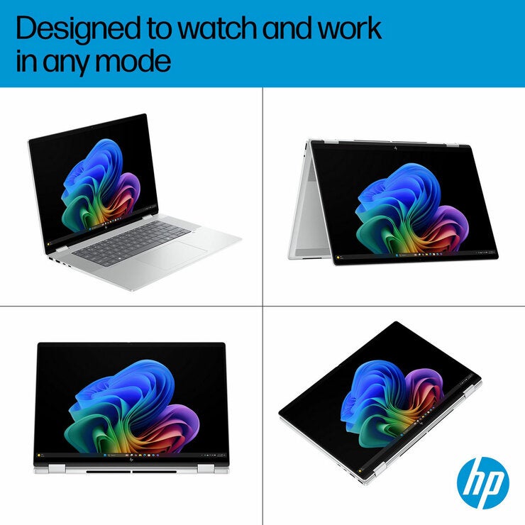 HP Omnibook X Flip, Intel Core Ultra 5, 16GB RAM, 512GB SSD, 16 Inch Convertible 2 in 1 Laptop, 16-AS0004NA