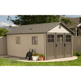 Lifetime 11ft x 18ft 6" (3.3 x 5.6m) Outdoor Storage Shed with Tri-Folding Door - Model 60236
