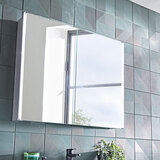 Lifestyle image of mirrored cabinet in bathroom settin