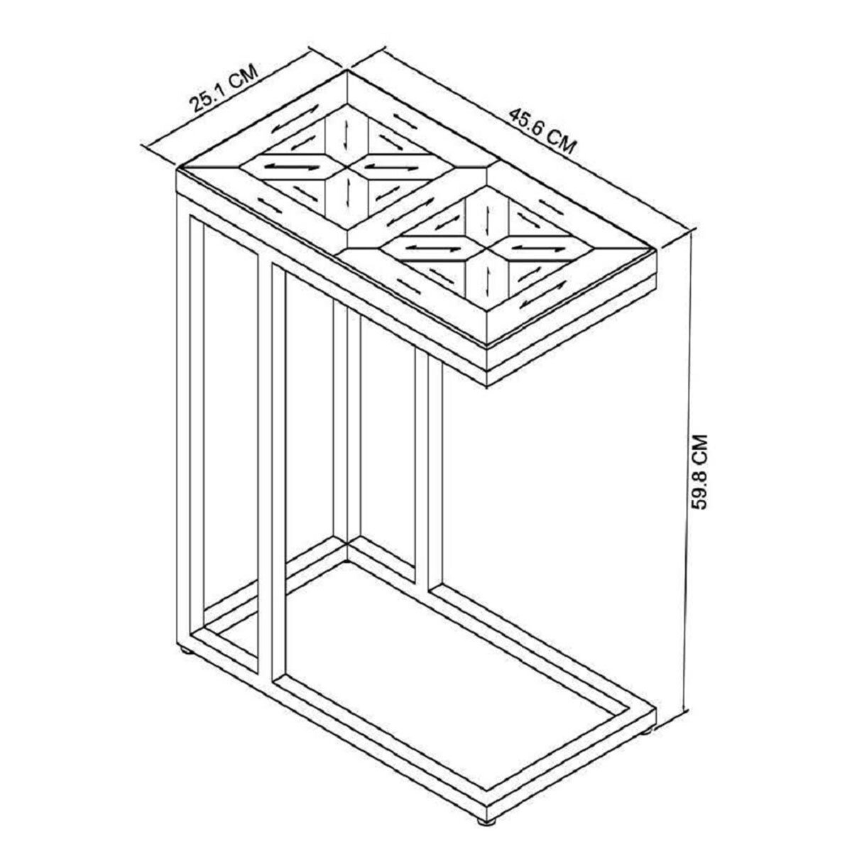 Bentley Designs Greenwich Herringbone Sofa Table