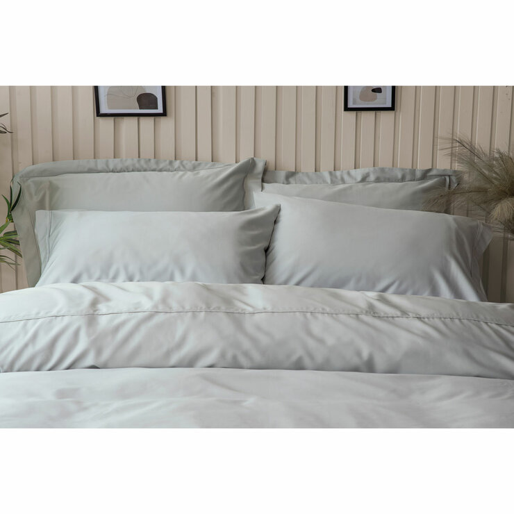 Belledorm Bamboo Cotton Blend Platinum Duvet Cover Set in 4 Sizes