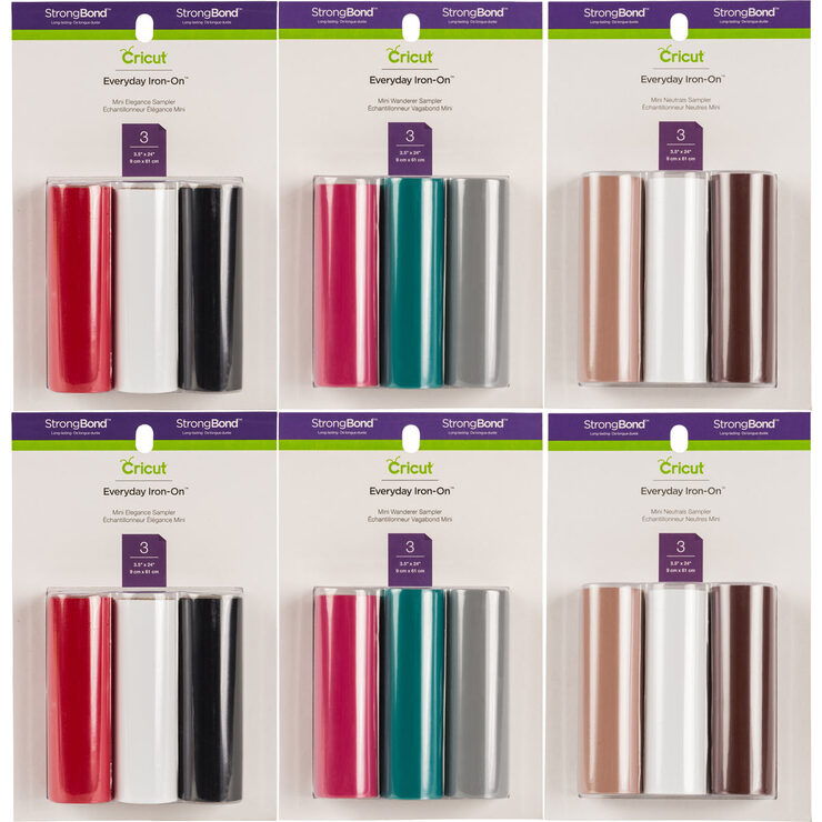 Cricut Everyday Iron-On Mini Sampler Bundle - 6 Pack (18 Sheets) Cricut Everyday Iron-On Mini Sampler Bundle - 6 Pack (18 Sheets)