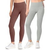 Lemon Ladies Ribbed Legging 2 Pack in Grey