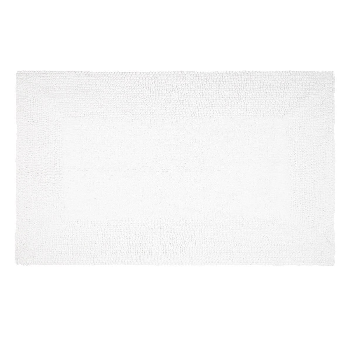 Panda Bamboo Bath Rug in Pure White