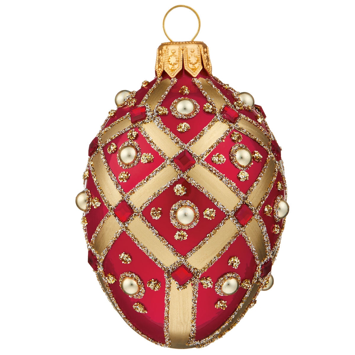Buy Red & Gold Glass Ornaments Ornament5 Image at Costco.co.uk