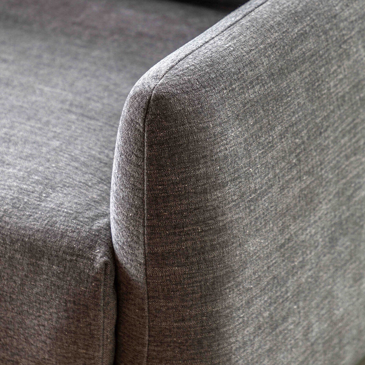 Gallery Oakwood Dark Grey 3 Seater Fabric Sofa