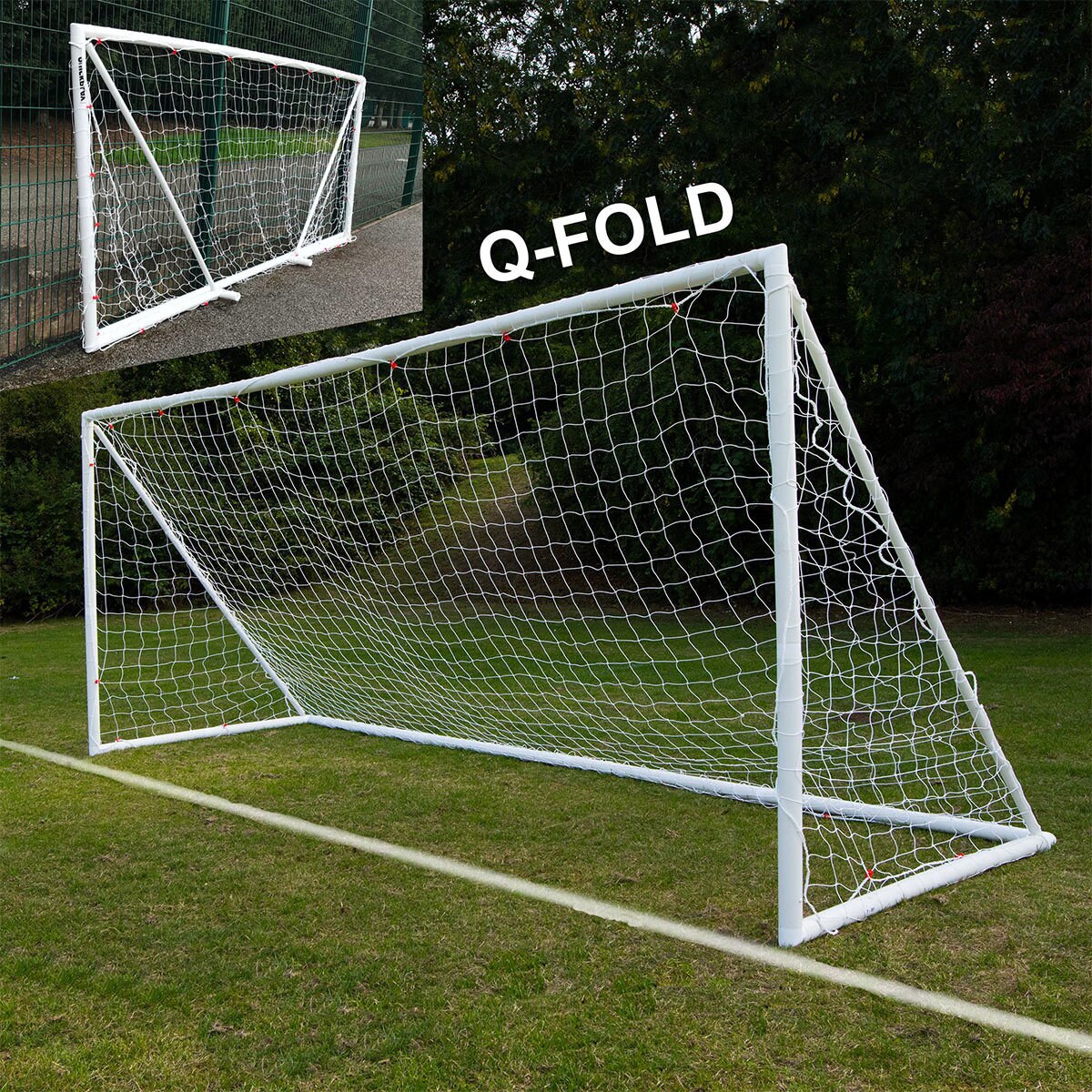 Quickplay QFold 16 x 7ft (488 x 213cm) Folding Football Goal Costco UK
