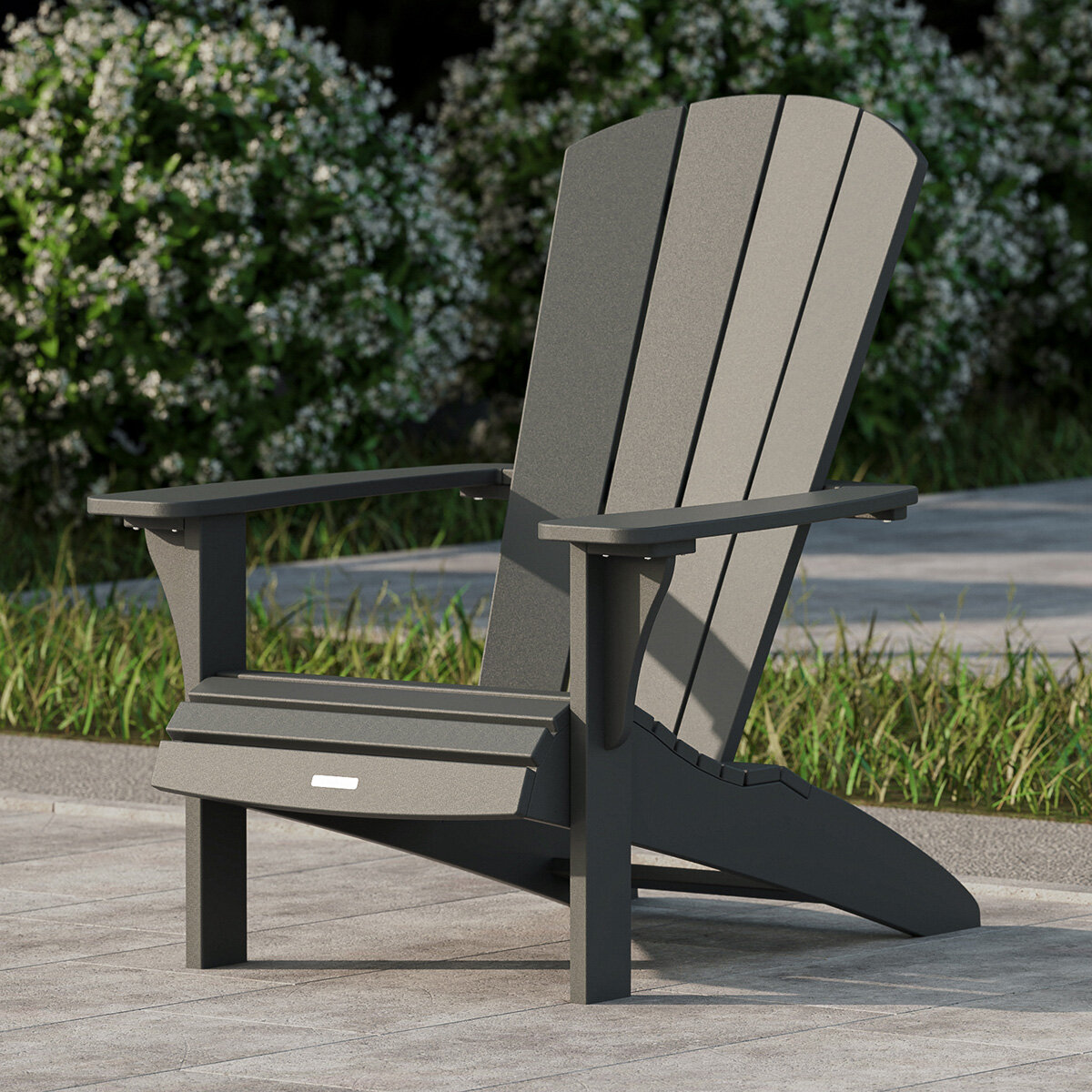 Leisure Line Adirondack Faux Wood Garden Chair in Grey Leisure Line Adirondack Faux Wood Garden Chair in Grey
