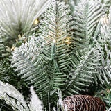 9ft Pre-Lit Flocked Garland With Twinkle LED Lights 9ft Pre-Lit Flocked Garland With Twinkle LED Lights