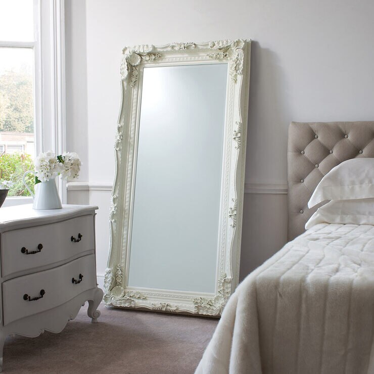 Gallery Carved Louis Leaner Mirror in 2 Colours, 175.5 x 89.5 cm Costco UK