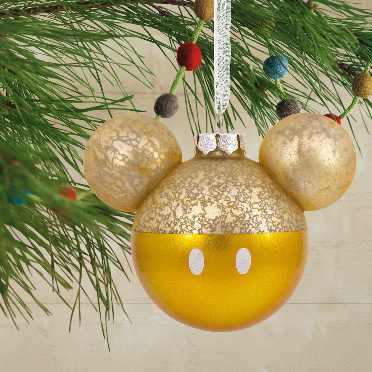 Buy Mickey Icon Ornaments Set of 4 Gold Lifestyle Image at Costco.co.uk
