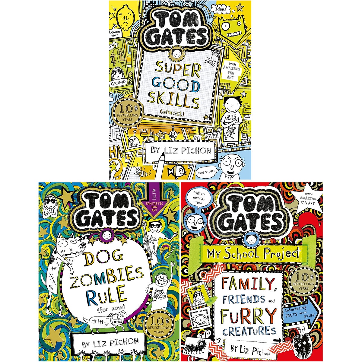 Tom Gates x3 Books Set
