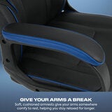 X Rocker Mythos Mid-Back Gaming Chair, Black/Blue