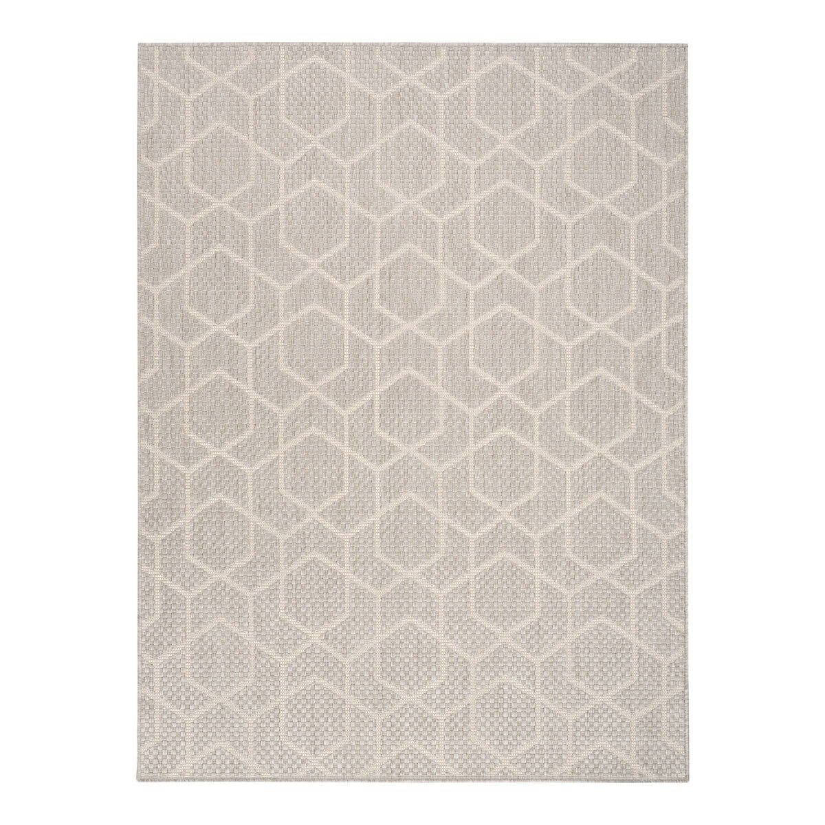 Nourison Horizon Geometric Indoor / Outdoor Rug in 2 Sizes, Grey