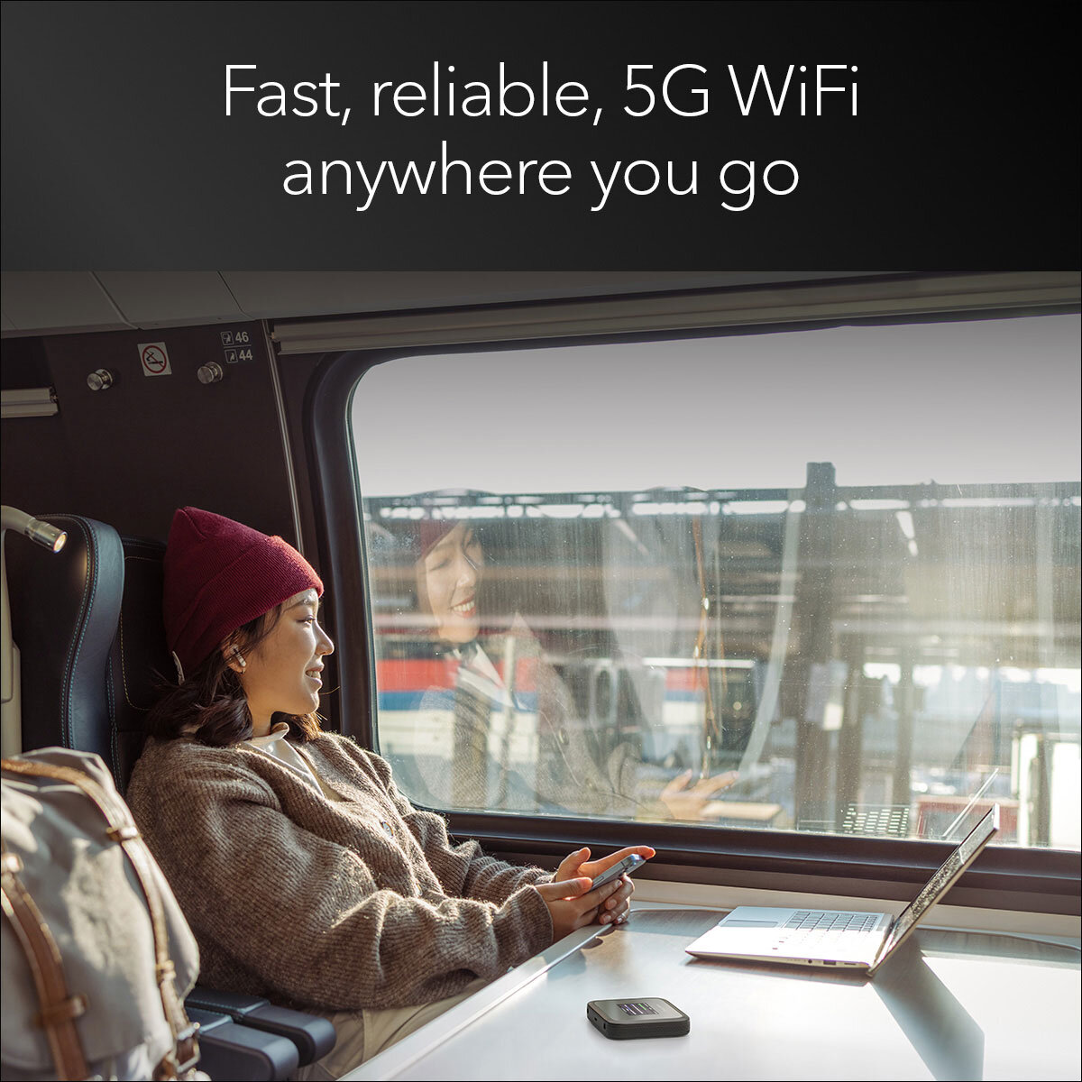 Netgear Nighthawk M3, Mobile Hotspot Router, WiFi 6, 3.6Gbps,5GHZ,MH3150-100EUS