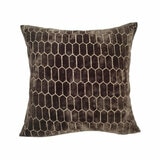 Malini Albie Brown Velvet Feather Fill Cushion, 56 x 56 cm