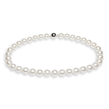 11-12mm South Sea White Pearl Necklace, 18ct White Gold