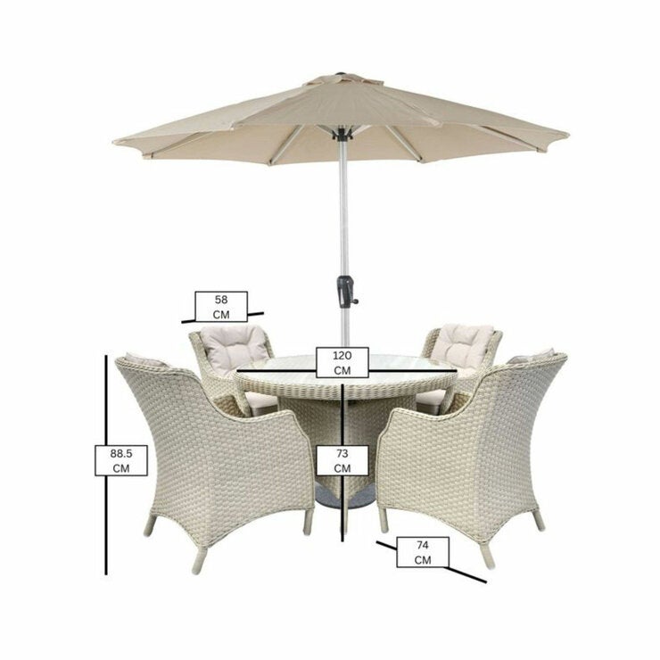 Bramblecrest Woodchester 5 Piece Patio Dining Set Bramblecrest Woodchester 5 Piece Patio Dining Set
