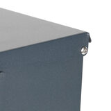 Close up image of letterbox hinge on white background