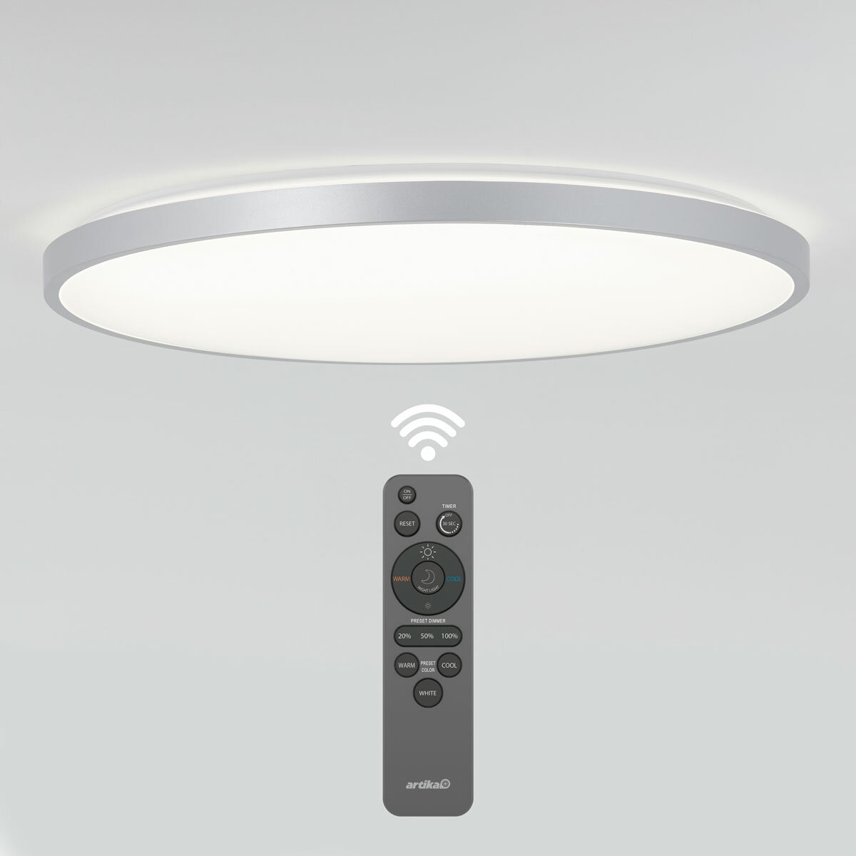 Artika Europa 21" (53cm) Flush Mount Ceiling Light with Remote Control