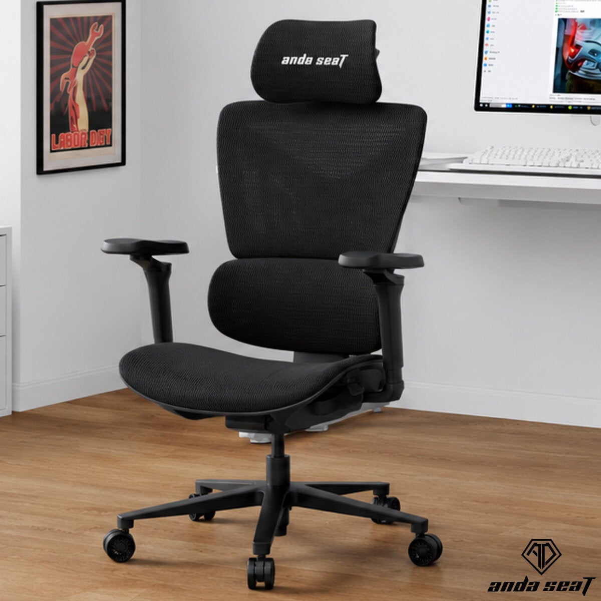anda seaT X-Air Pro Mesh Gaming Chair, Black