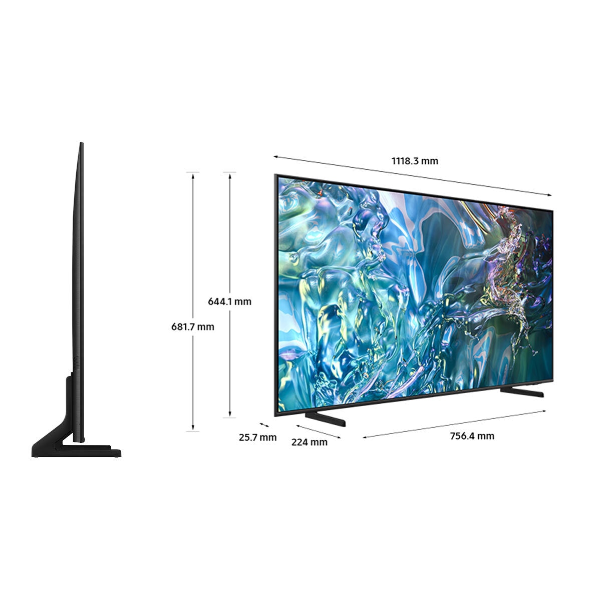 Dimensions  SAMSUNG QE50Q67DAUXXU