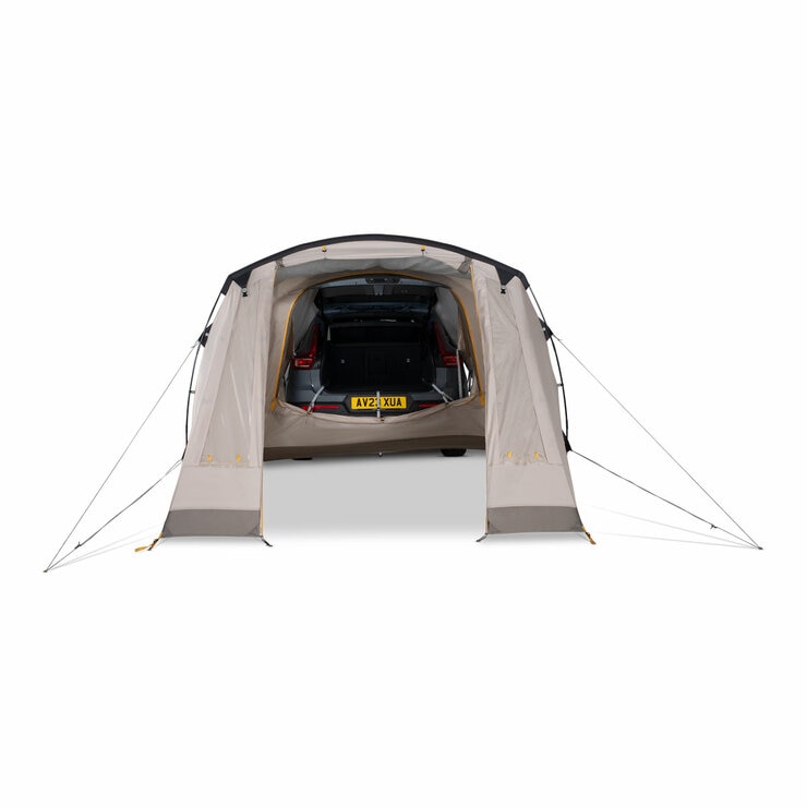 Studio image looking into the back of the Tailnest tent